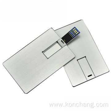 Silver Metal Card USB Flash Drive